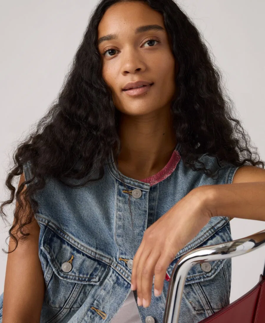 Женская джинсовая куртка-тракер Relaxed-Fit Levi's, Melodys Muse Vest — фото 3