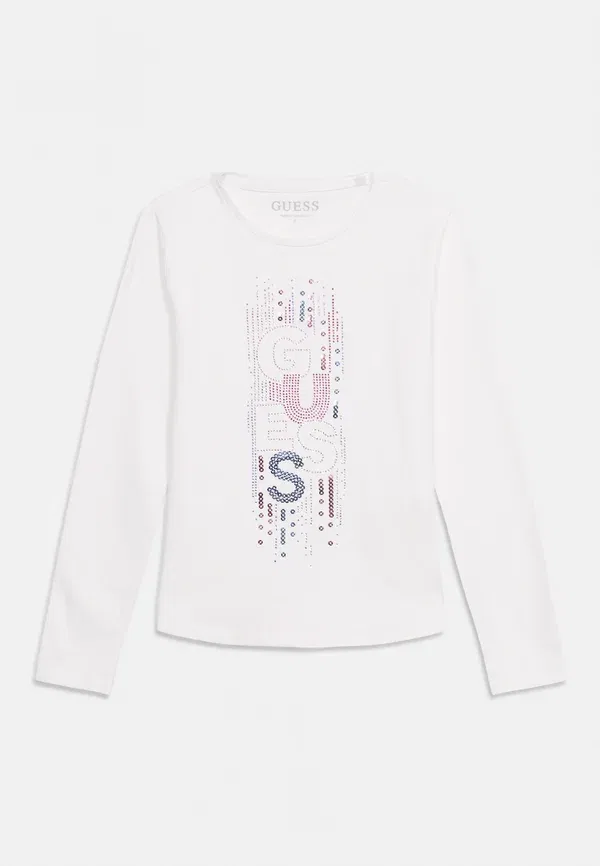 Детская/Подростковая футболка стандартного размера с длинными рукавами Guess, белый — фото 3
