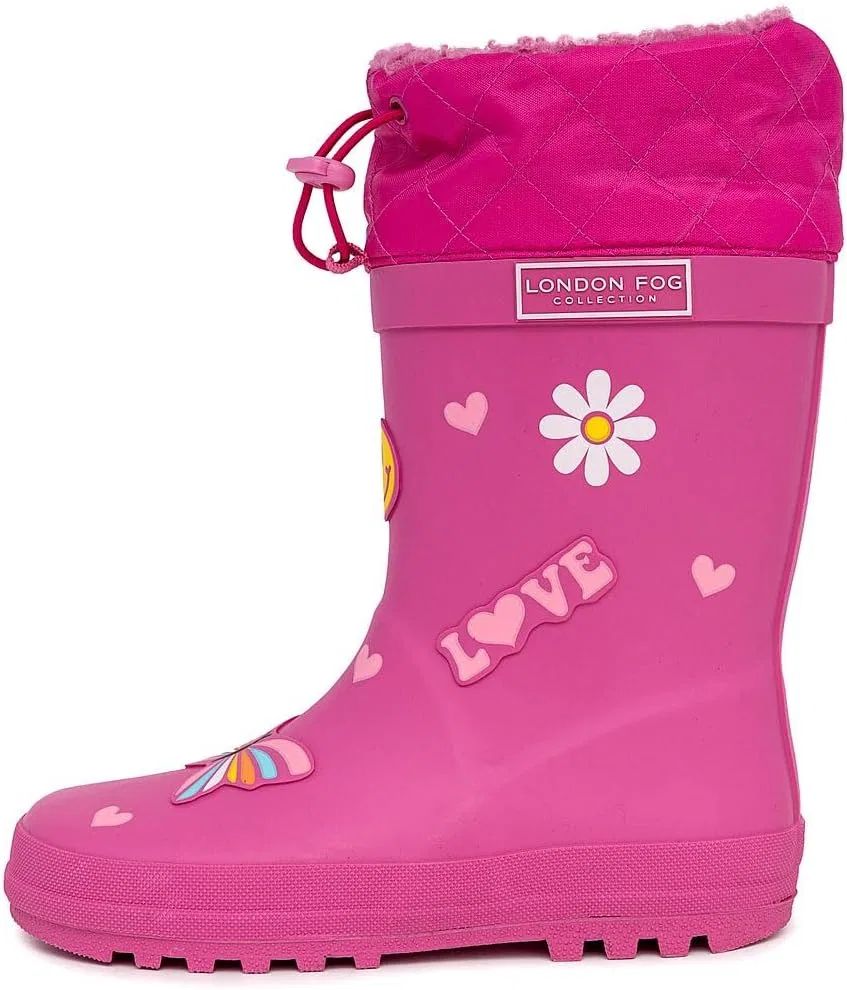 Детские зимние водонепроницаемые сапоги Toby London Fog, Fuchsia — фото 2