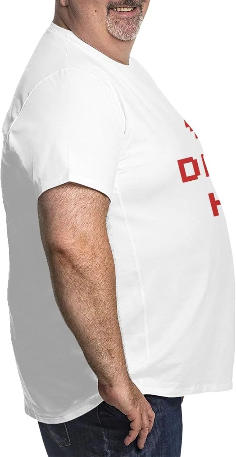 Футболка с фотопринтом оверсайз Custom Big and Tall T Shirts for Men, White — фото 4