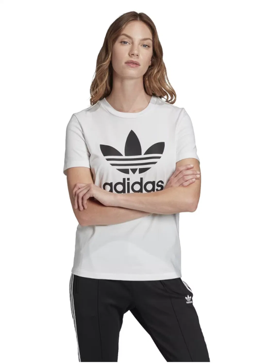 Футболка Adidas Originals adidas Trefoil Tee белого цвета — фото 2