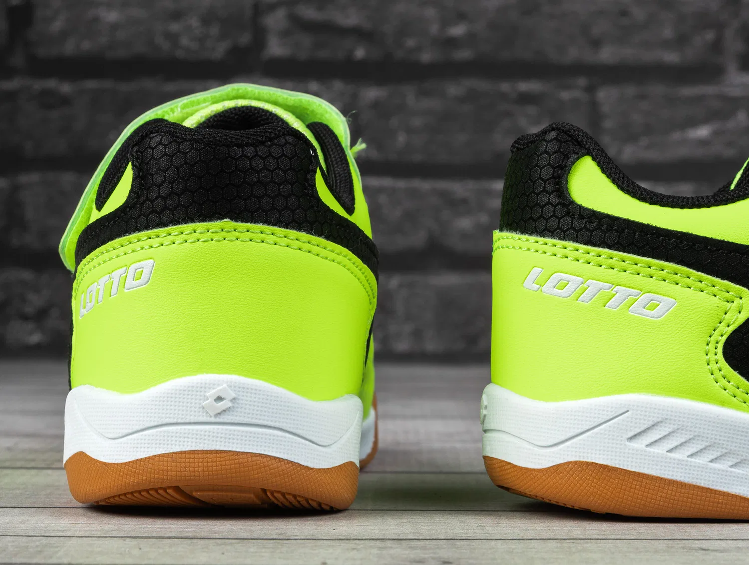 Детские кроссовки с амортизацией Dasher K Lotto, Fluoreszierendes Neongelb Weiss — фото 4