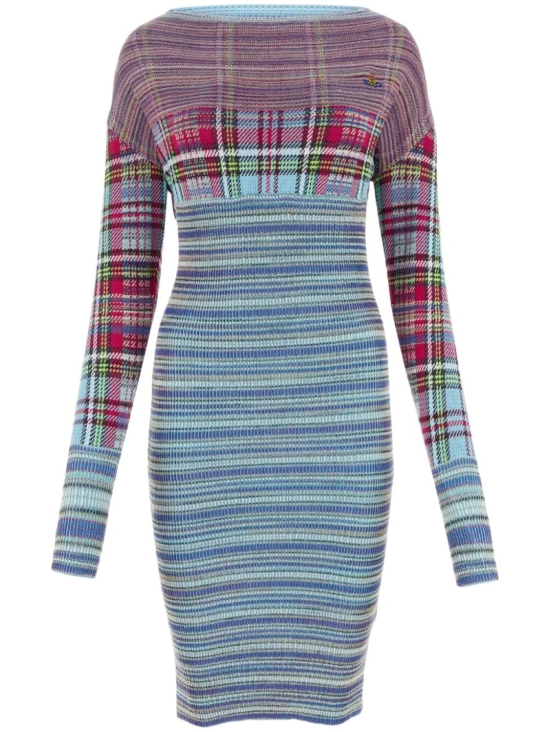 

Платье миди Vivienne Westwood с вышивкой Orb, синий