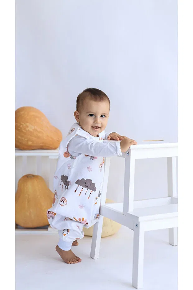 Детский комбинезон для сна с принтом Unicorn Las Vivas Kids, White — фото 4