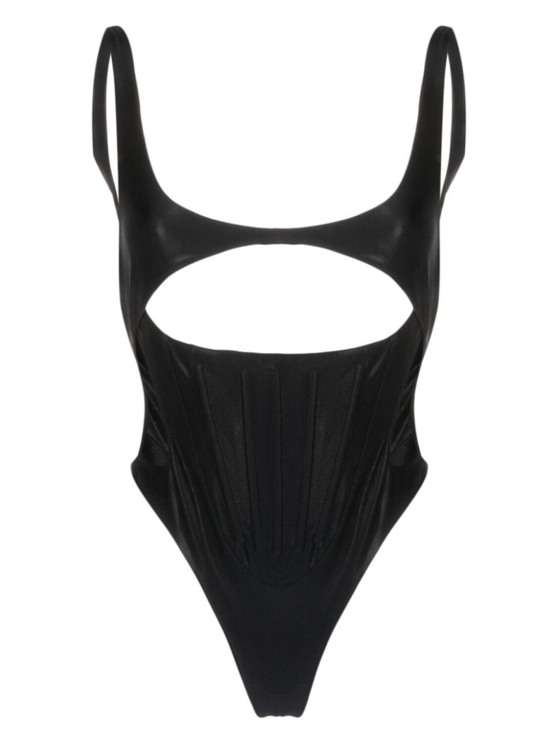 

Mugler купальник с вырезами, черный