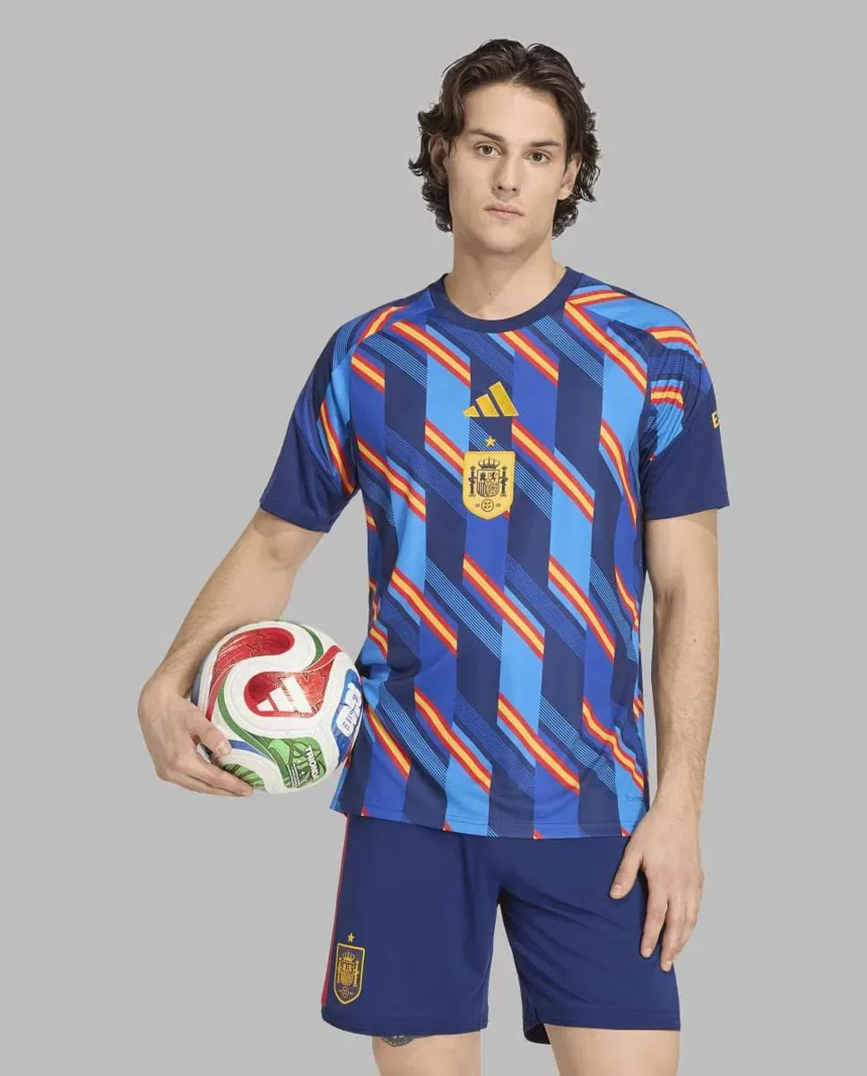 Мужская футболка с принтом España Mundial 2026 Pre Match adidas, Azul
