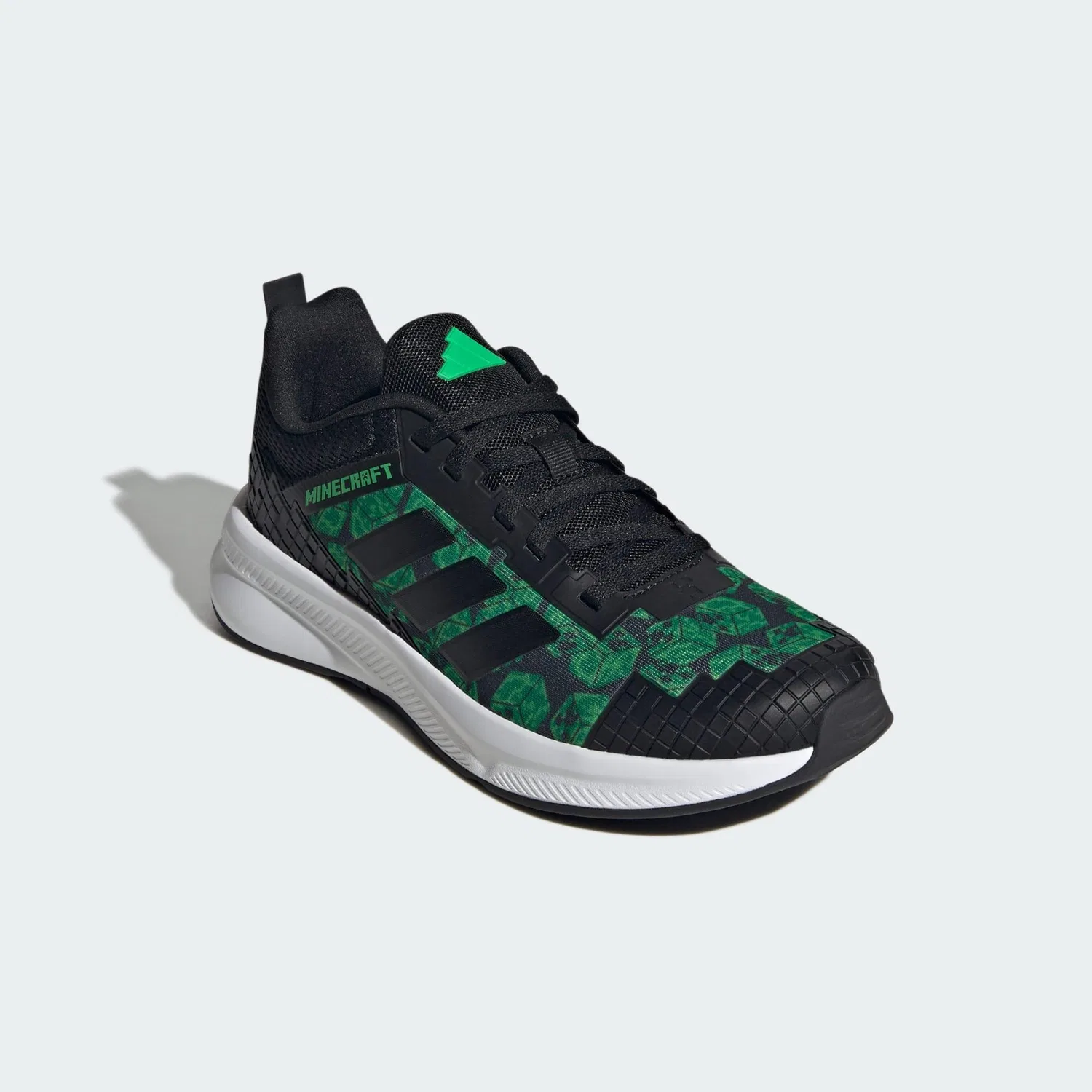 Детские кроссовки с дышащим верхом Minecraft Fortarun 4.0 Adidas, Schwarz Weiss — фото 4