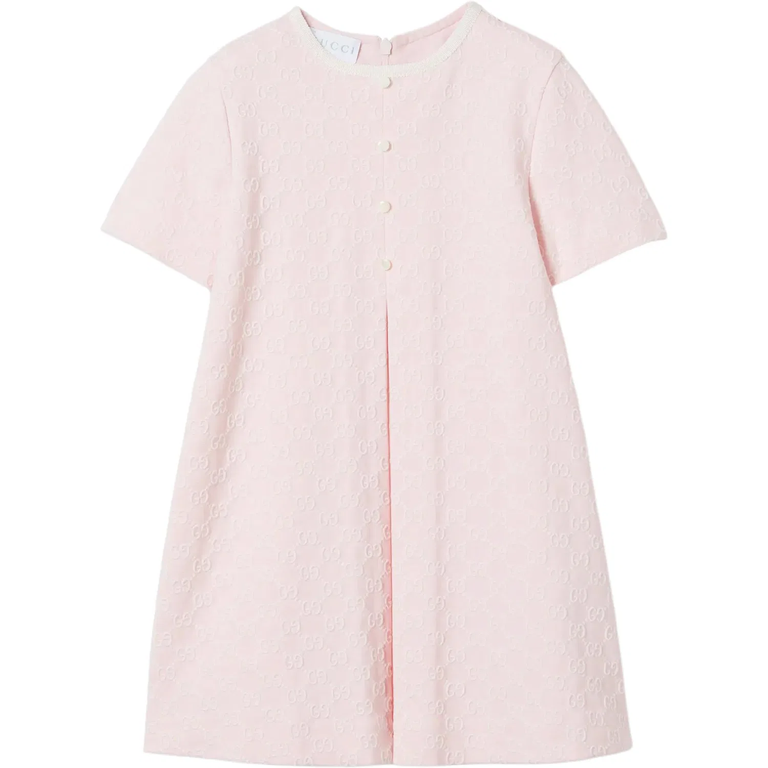 Детское платье с круглым вырезом Pink GUCCI