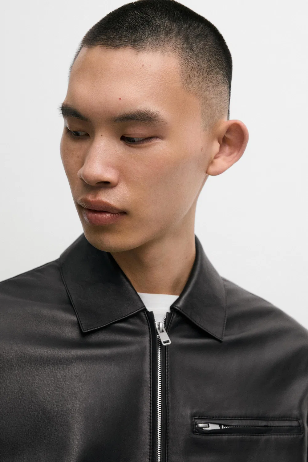Куртка Massimo Dutti, с декоративными карманами, черный — фото 4