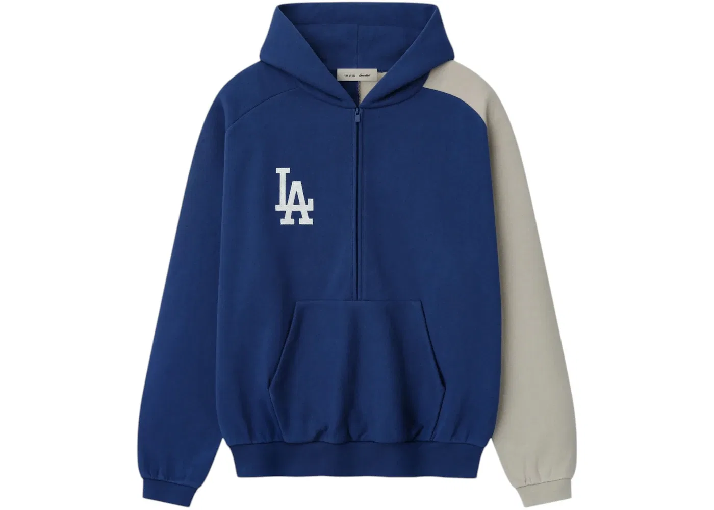 Мужской спортивный худи с полузастежкой-молнией Fear of God Dodgers Raglan Half Zip Sport Hoodie, Черный