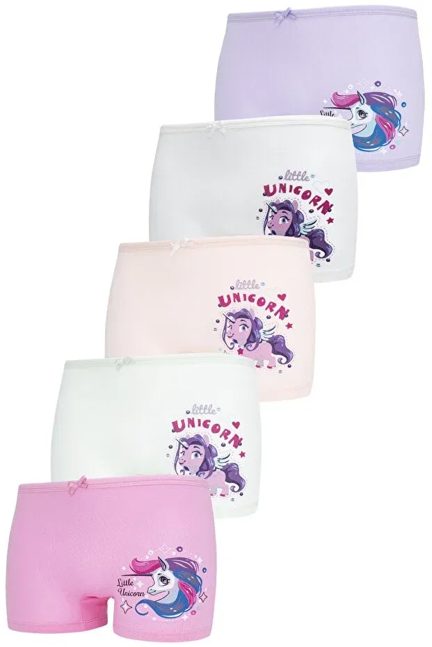 Детские трусы-боксеры для девочек с принтом Unicorn Printed Biyokids, Colored