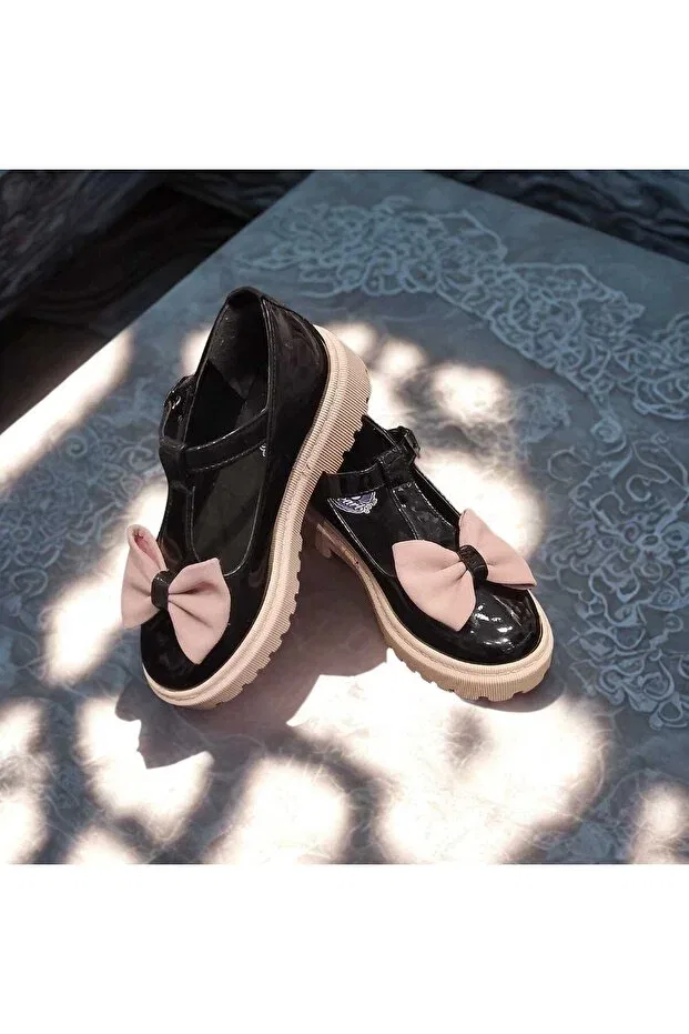 Детские туфли для девочек из искусственной кожи с бантиком Star Pearl Kids, Pink