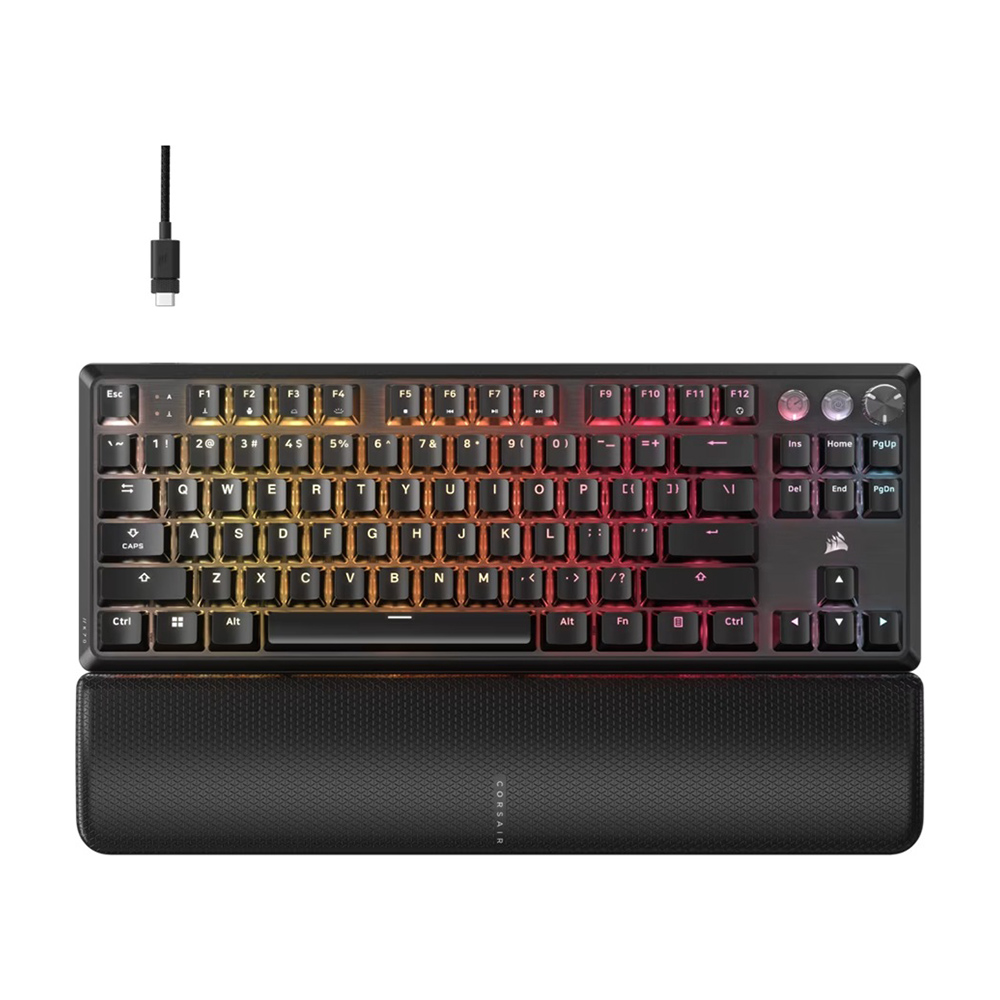 

Проводная игровая клавиатура Corsair K70 PRO TKL, черный, английская раскладка