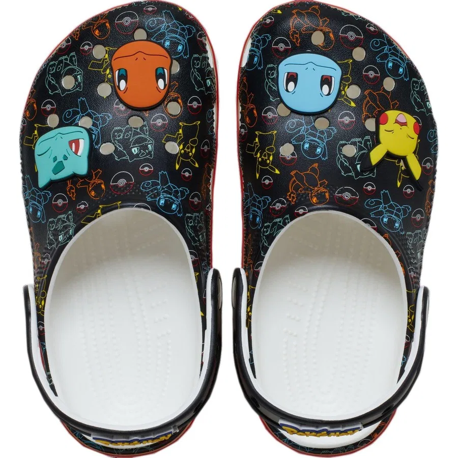 Детские шлепанцы с принтом Pokémon Classic Clog Crocs, Разноцветный