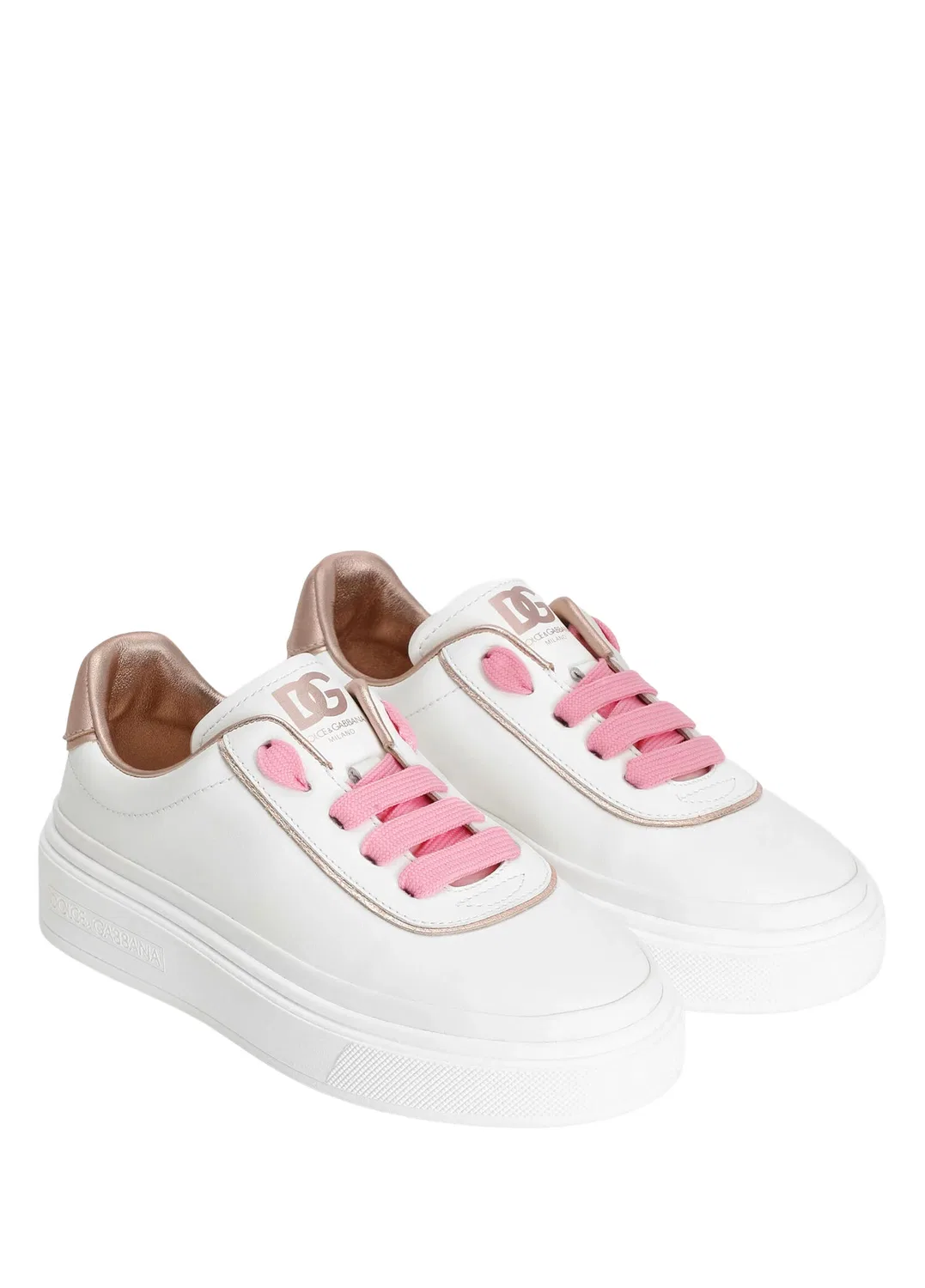 Кроссовки детские Dolce&Gabbana Girlie Up, pink-white — фото 2