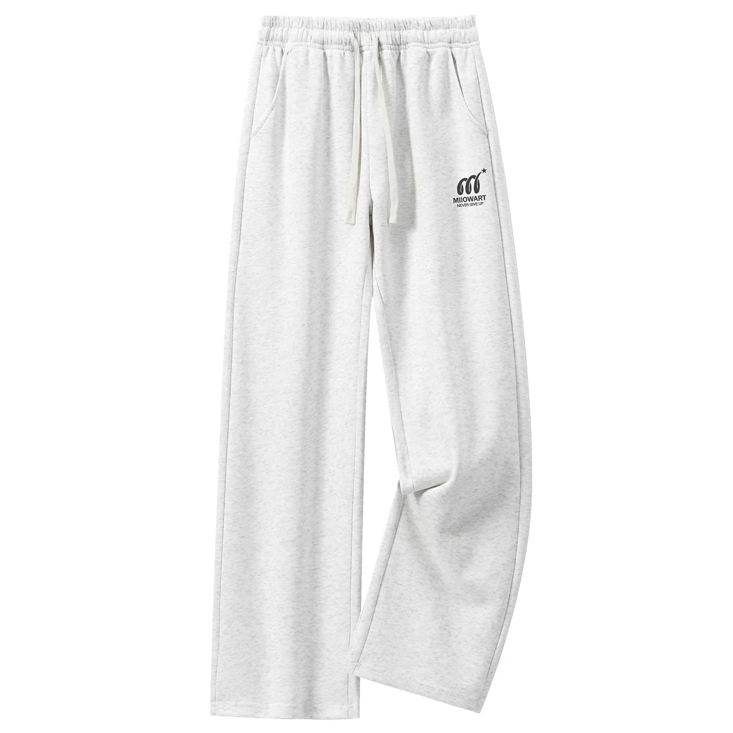 Детские трикотажные спортивные брюки с начесом White Heather Gray MIIOW