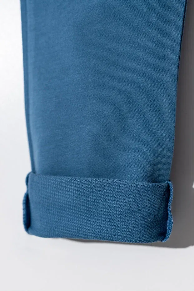 Детские спортивные штаны для мальчиков хлопковые Kidddio, Blue — фото 4