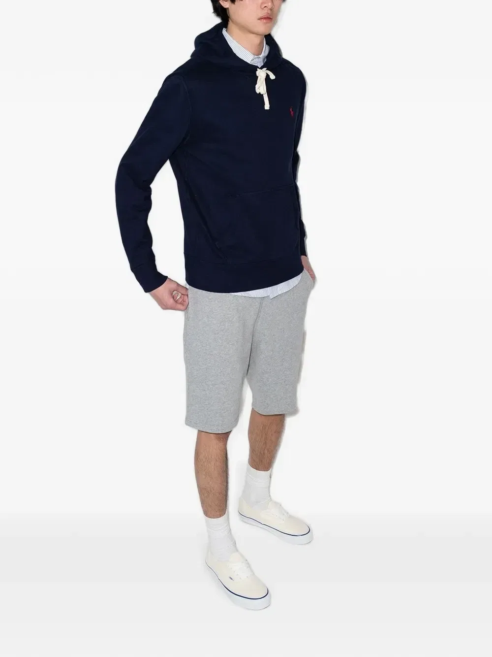 Толстовка с капюшоном на шнурке с вышитым логотипом Polo Ralph Lauren, синий — фото 2