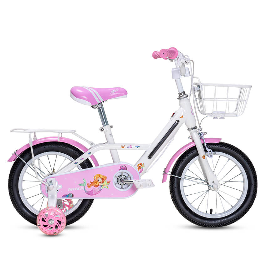 

Велосипед детский MAX BIKE Nina 14", белый/розовый