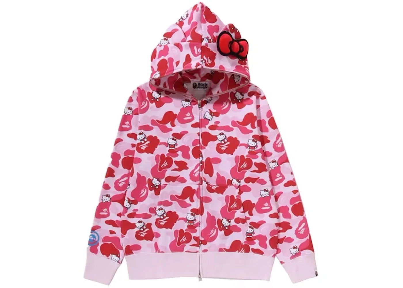 Детская худи на молнии BAPE x Sanrio Characters Hello Kitty Camo Full Zip Hoodie (Kids) BAPE, Pink