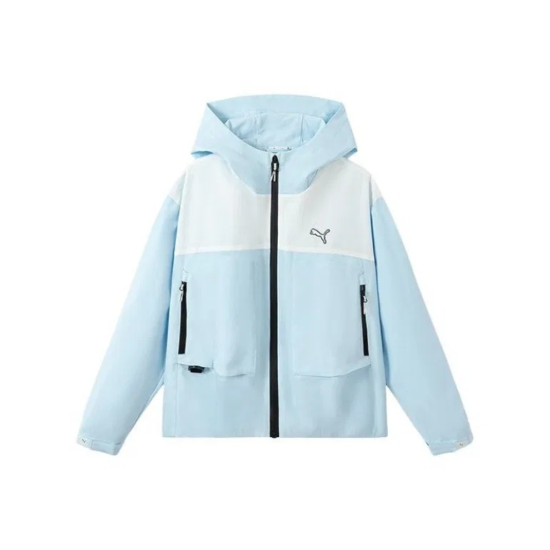 Детская куртка с капюшоном PUMA, Blue White Tone 00381