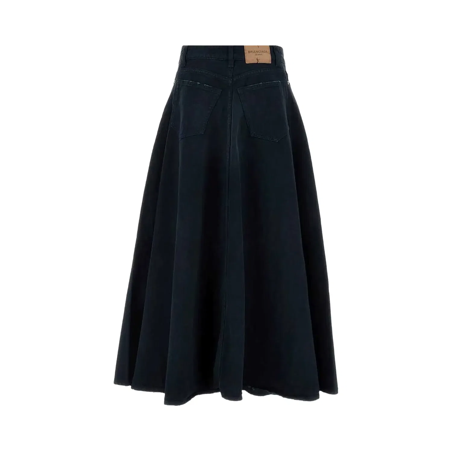 Длинная юбка Balenciaga Godet, синий