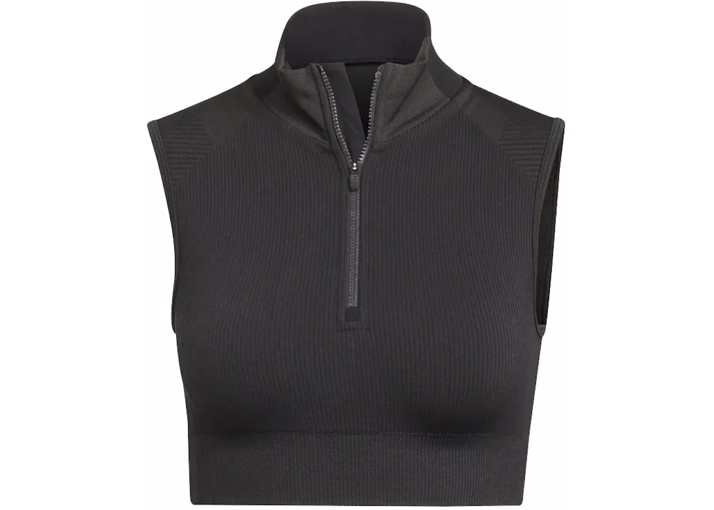 Женский топ без швов Classic Seamless Knit Cropped Top Adidas, Black/Carbon