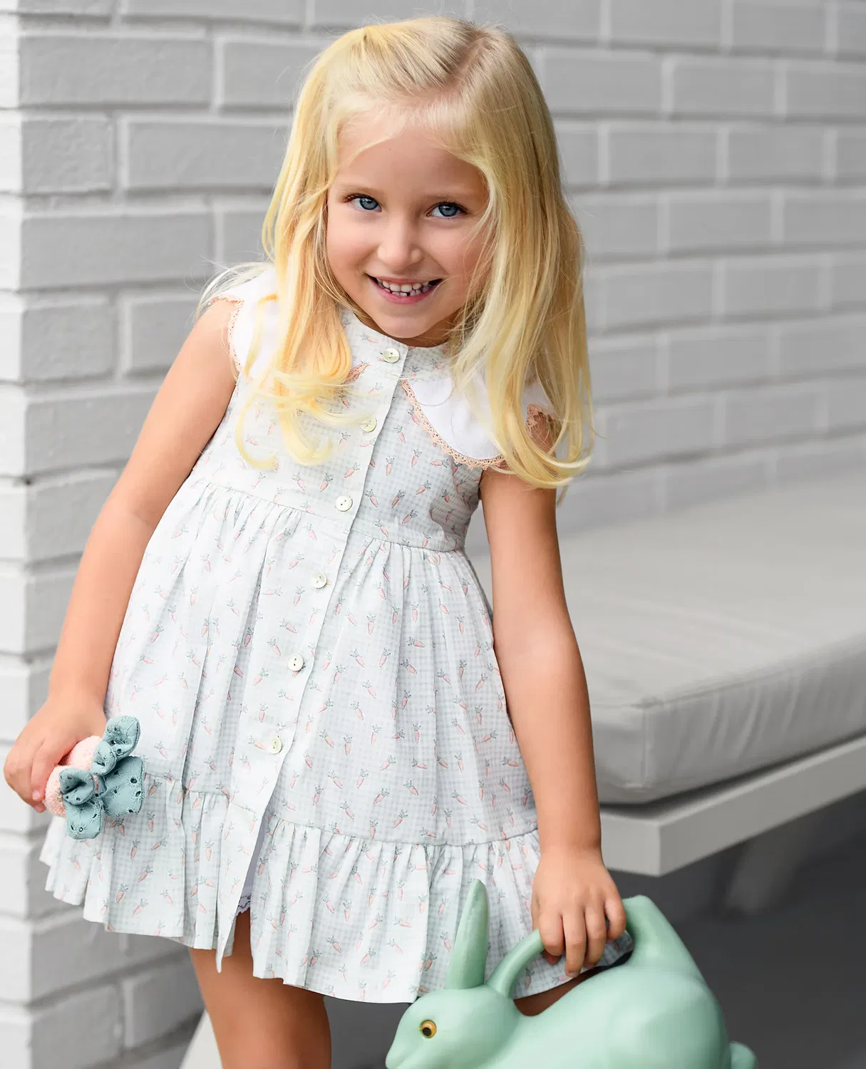 Детское платье для девочек с принтом Foque, Azul Claro