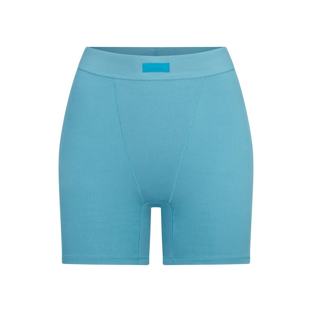 

Шорты SKIMS Cotton Rib,, Голубой, Шорты SKIMS Cotton Rib,