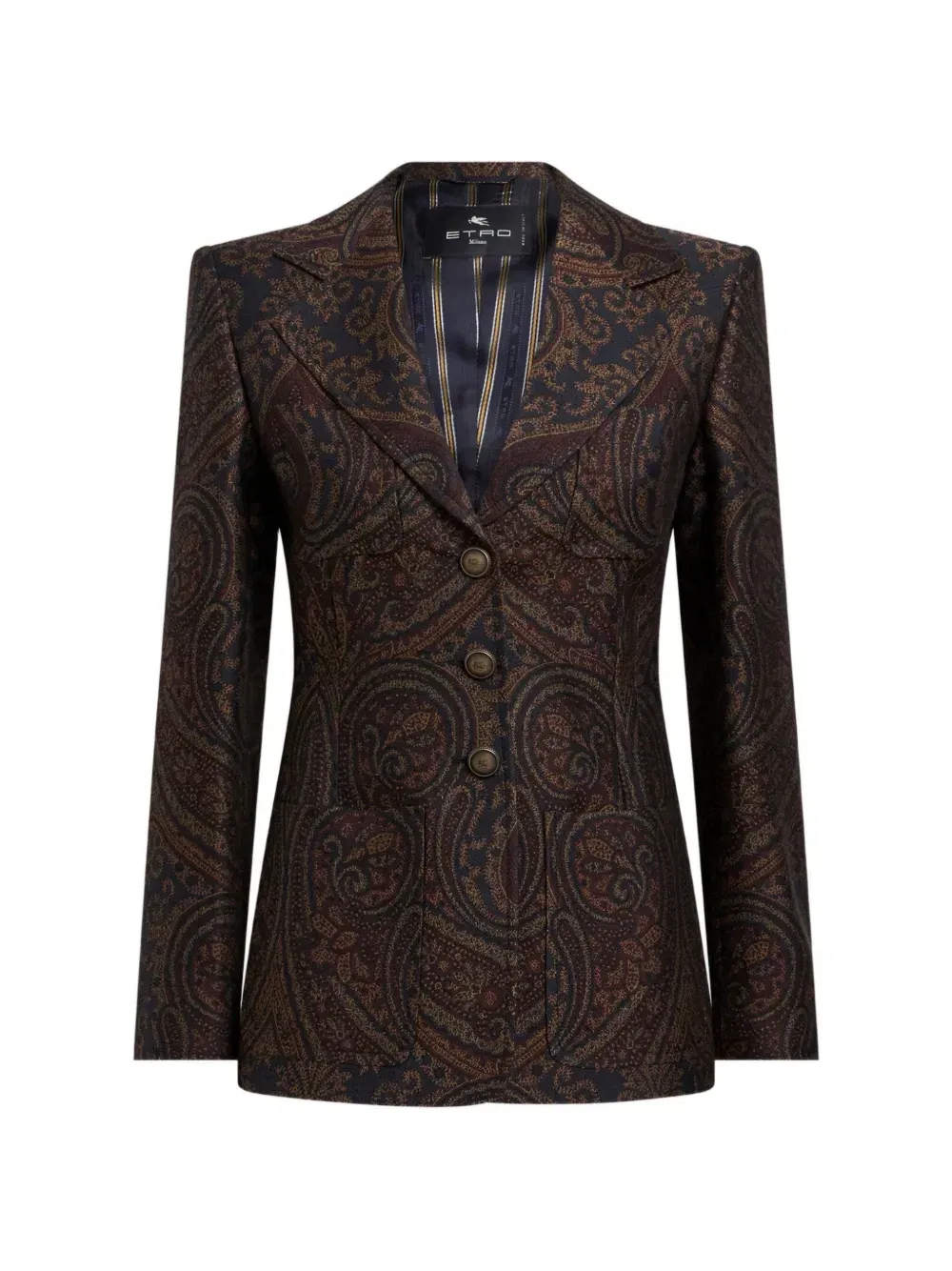 Жаккардовый жакет с узором пейсли Etro, синий