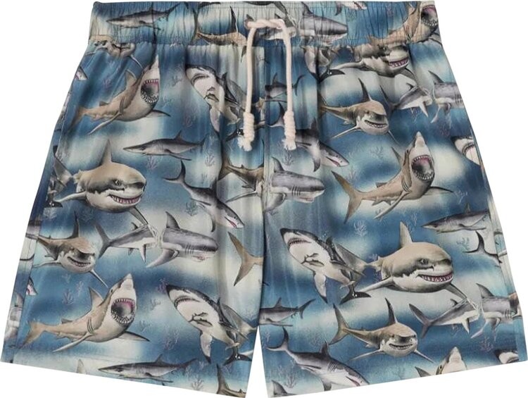 

Шорты для плавания Palm Angels Sharks Swimshorts 'Blue', синий