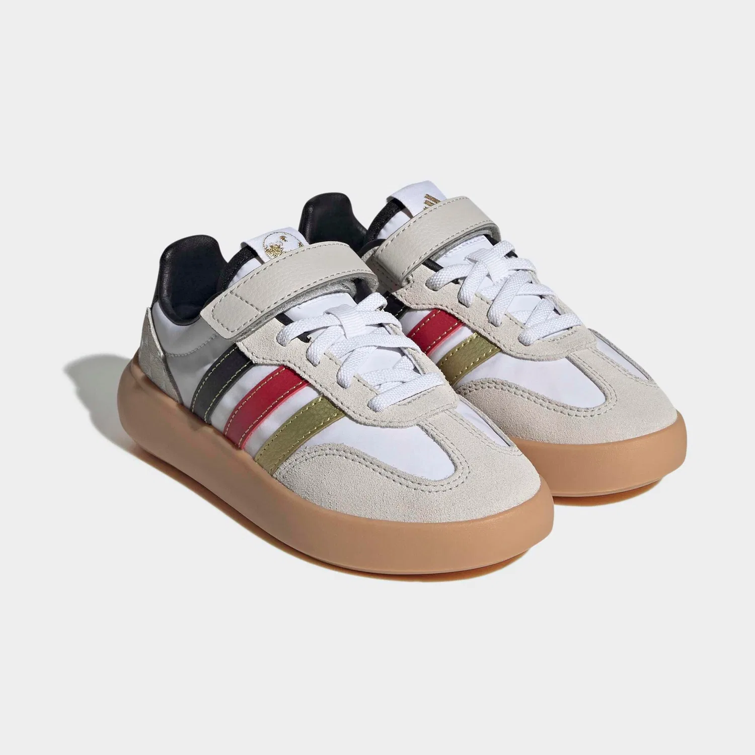 Детские кроссовки с T-Toe Adidas Sportswear, Cloud White/Core Black/Gold Metallic