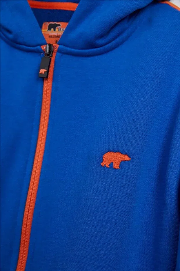 Детское худи для девочек с длинным рукавом Darrel full-zip cobalt blue kids hooded sweatshirt Bad Bear, Blue — фото 2