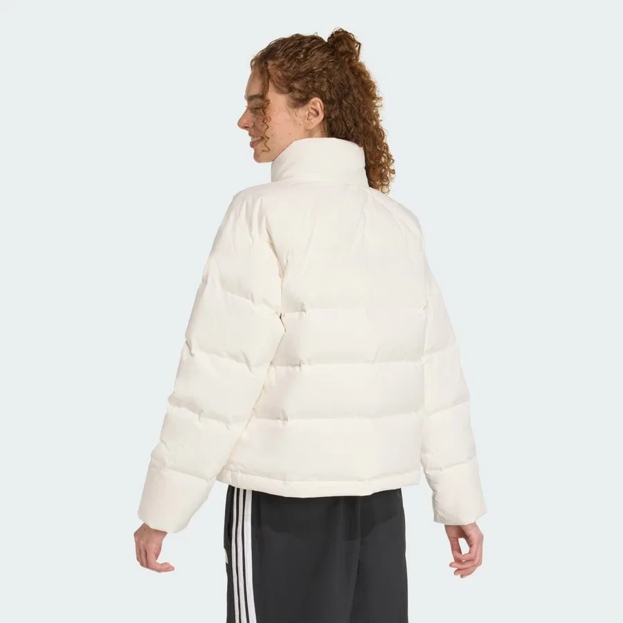 Женский пуховик с капюшоном Helionic CLIMAWARM Relaxed Down Mont adidas, Белый — фото 2