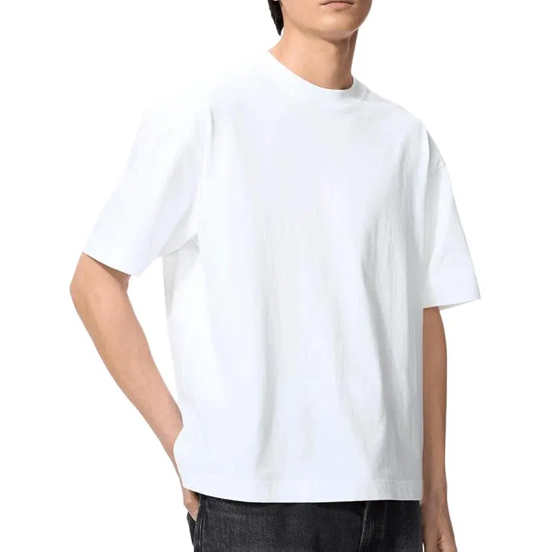 Футболка UNIQLO SS26 белая с круглым вырезом для мужчин