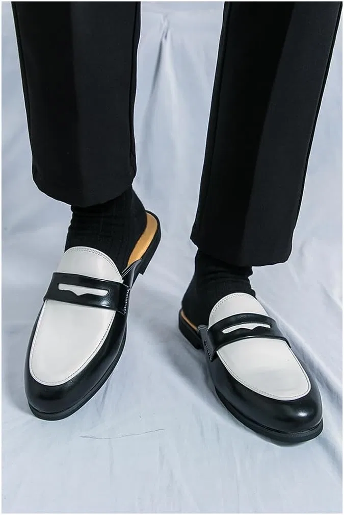 Мужские мюли без задника, синтетическая кожа, Loafers & Slip-Ons, Black HoaloX — фото 4