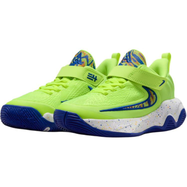 Nike Giannis Immortality 4 Fabric Low top детские баскетбольные кроссовки Neon Green Yellow Kids' — фото 4