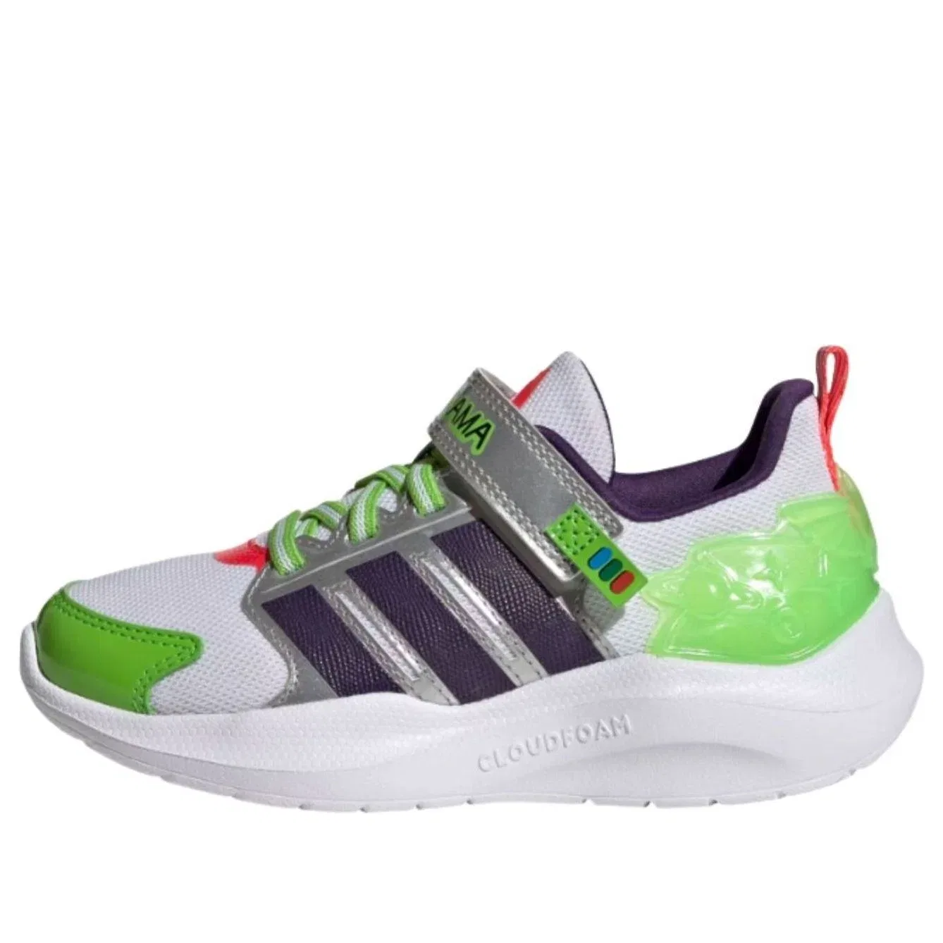 Детские кроссовки с липучкой Lightorama Adidas, белый