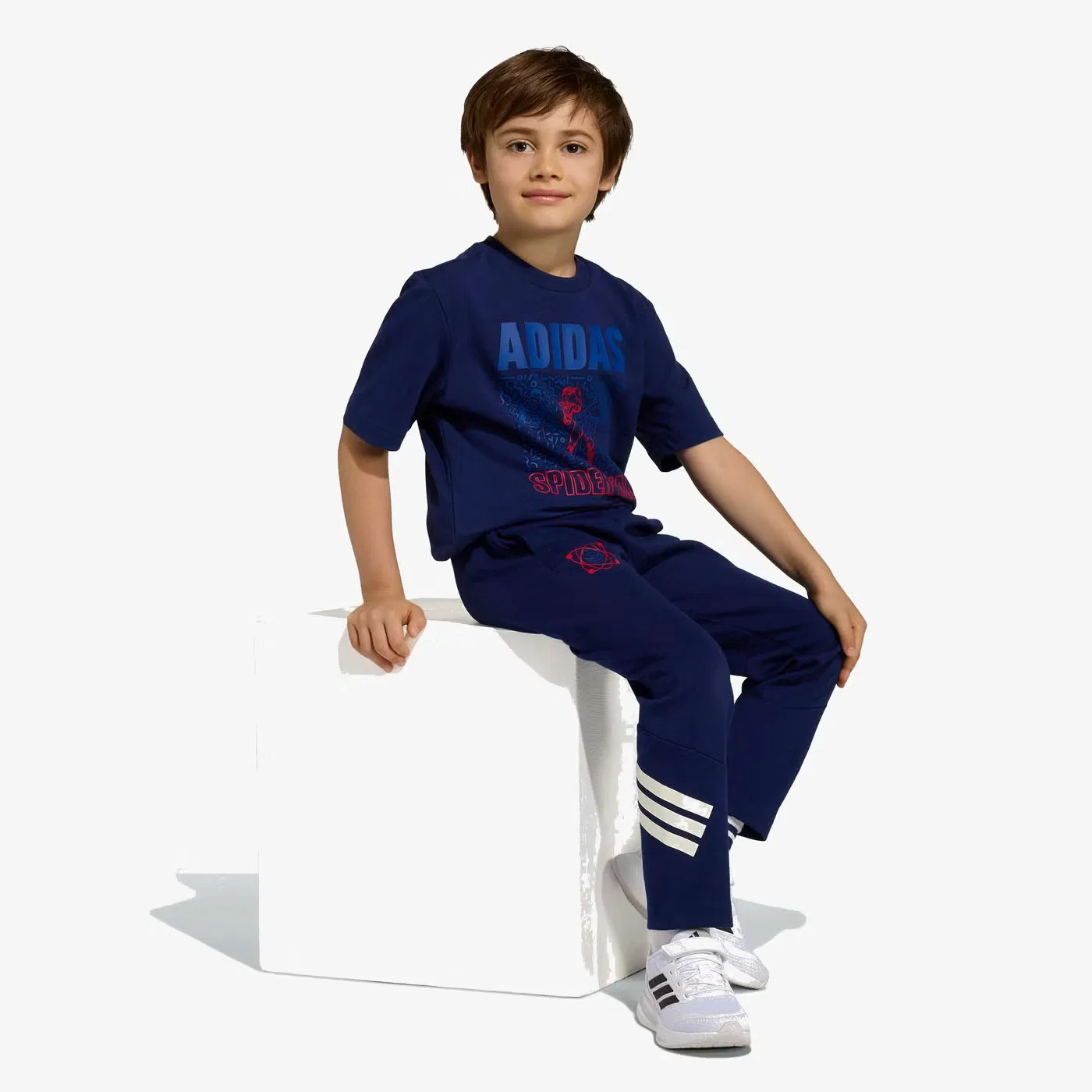 Джоггеры с принтом Marvel Spider-Man Adidas, темно-синий — фото 4