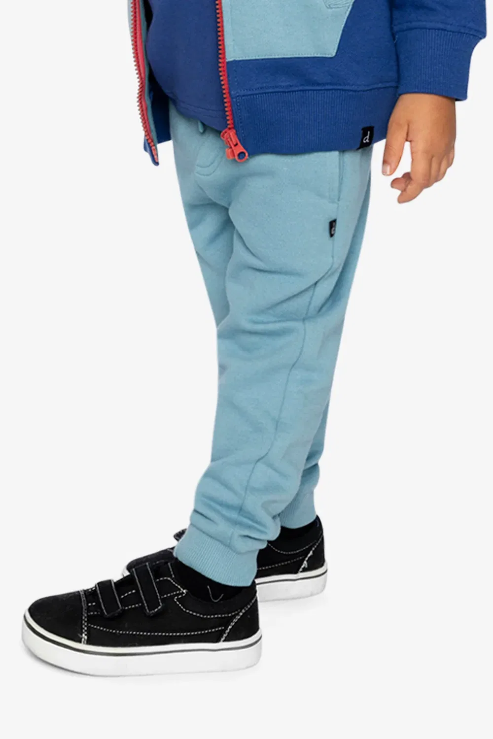 Детские штаны из флиса с эластичным поясом Nordic Buddies Deux par Deux, Pale Turquoise — фото 2