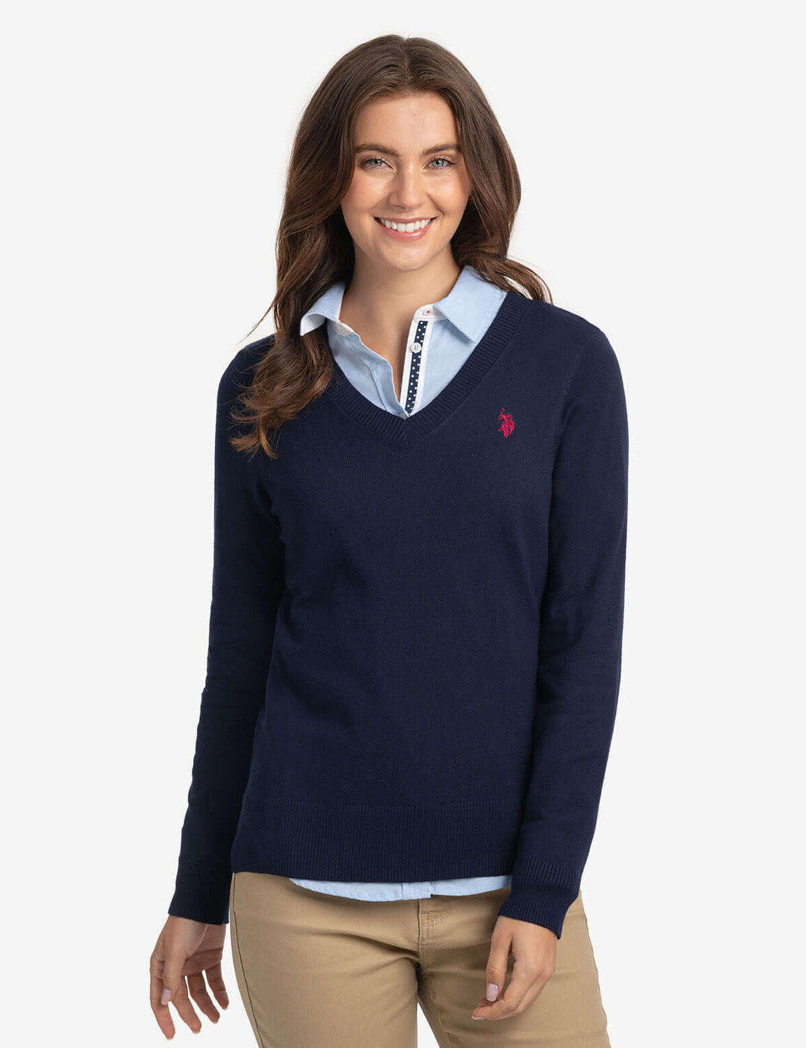 

Свитер U.S. Polo Assn. Soft Touch V-Neck, темно-синий