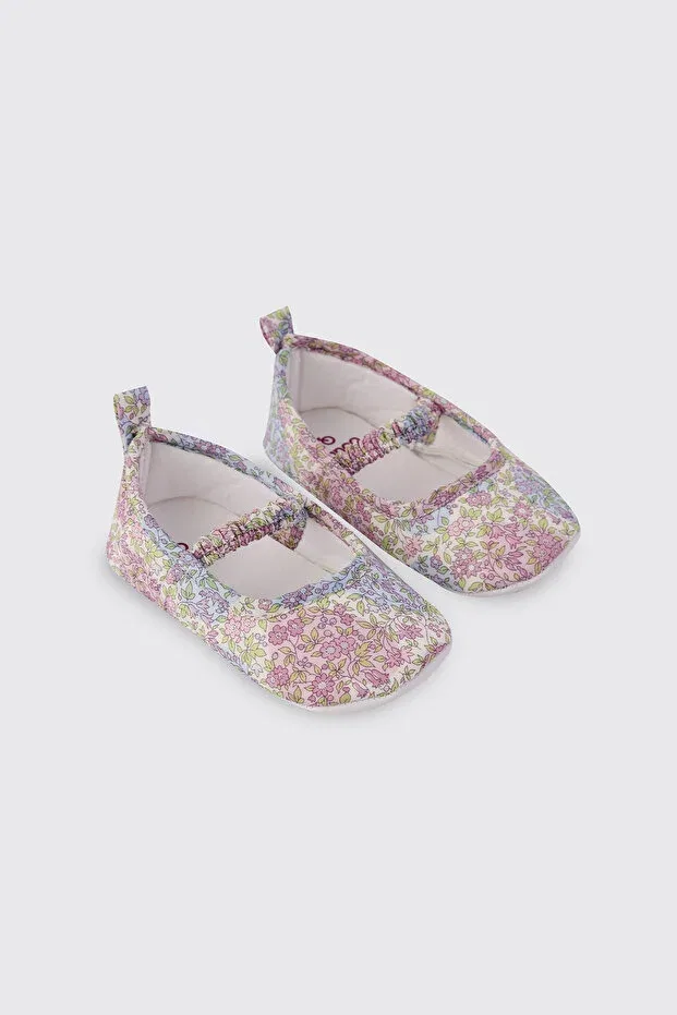 Детские пинетки для девочек хлопковые Liberty Fabric Baby Girl Booties Panço, 142332 — фото 3