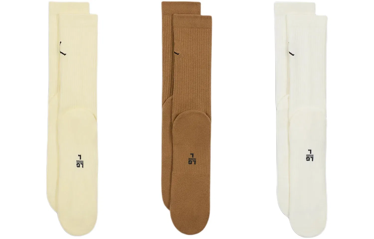 Мужские носки с принтом Jordan Logo 3 Pack, Jordan, Yellow Brown White — фото 4