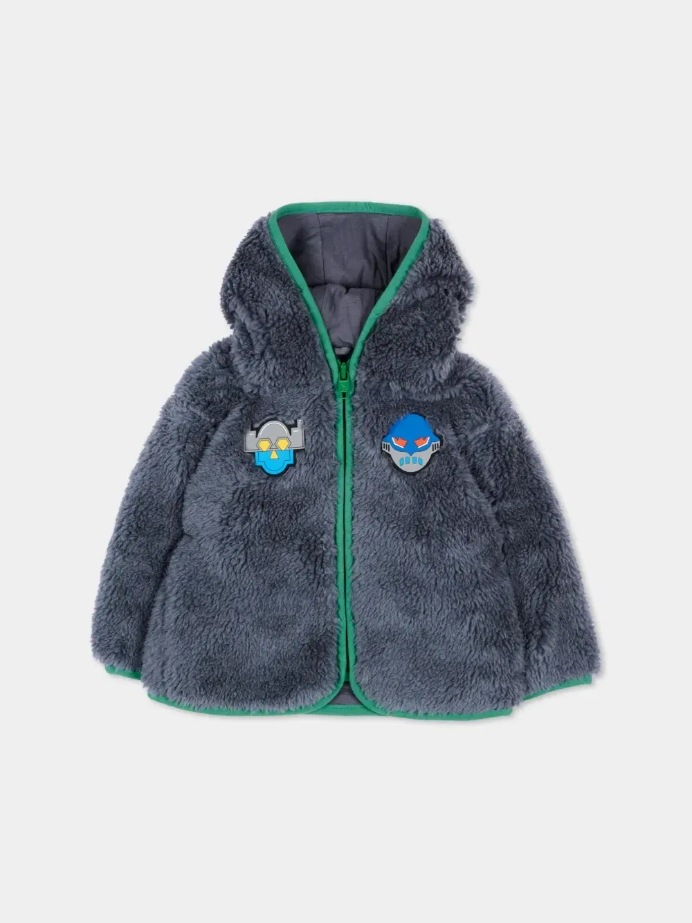 Куртка с капюшоном с нашивками Stella Mccartney Kids, синий