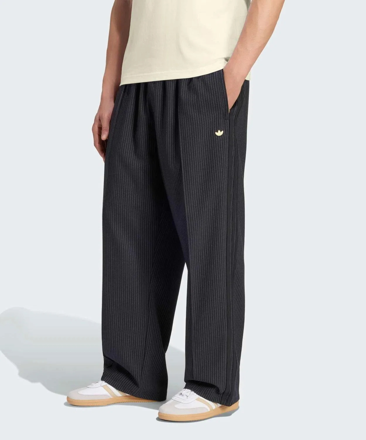 Мужские спортивные штаны свободного кроя с принтом Firebird Pinstripe, Adidas, Black