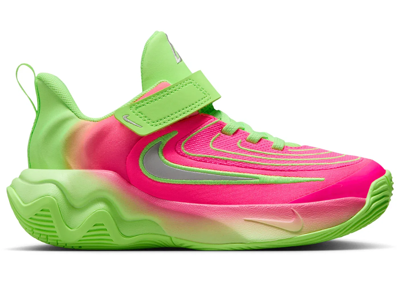 Детские кроссовки для мальчиков с высокими характеристиками Nike Giannis Immortality 4 Nike, Lime Blast/Hyper Pink/Iron Grey