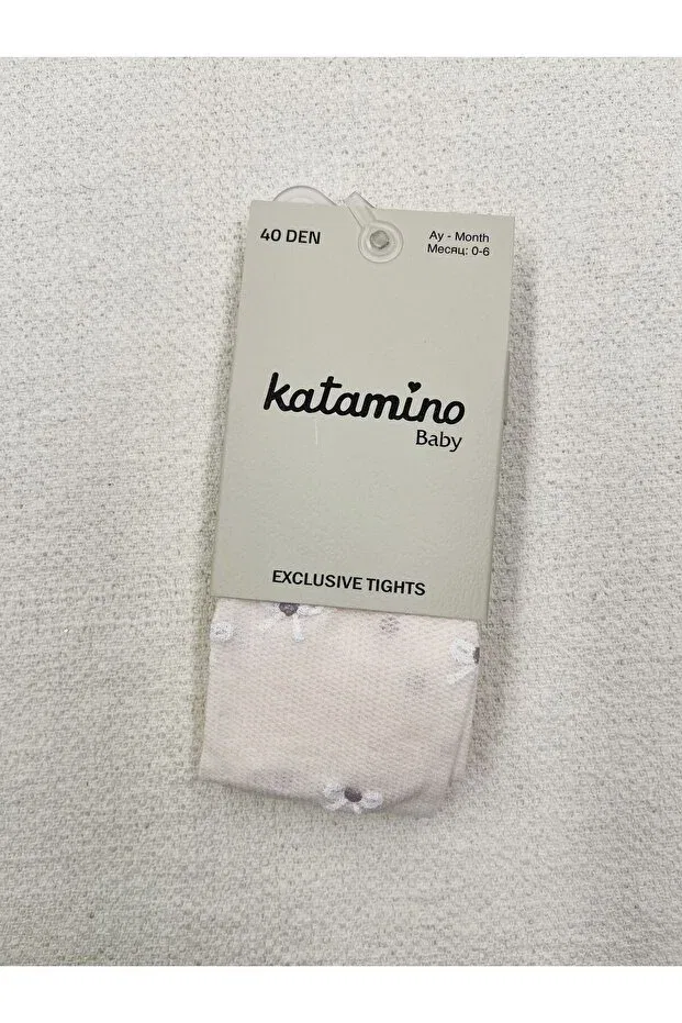 Детские колготки с принтом Sılasu printed thin baby pantyhose Katamino, Pink — фото 2