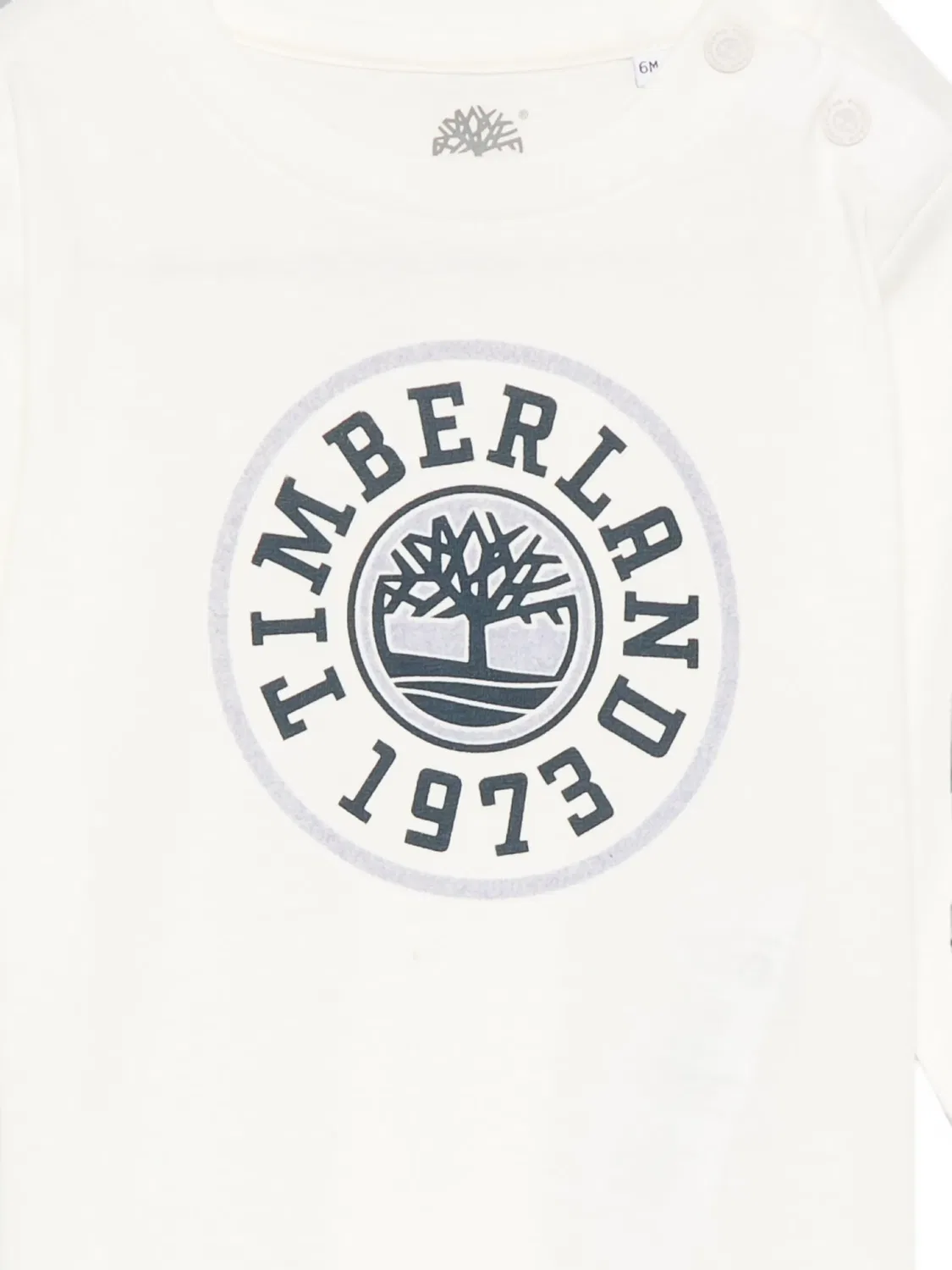 Топ с пуговицами и логотипом Timberland Kids, нейтральные цвета — фото 3