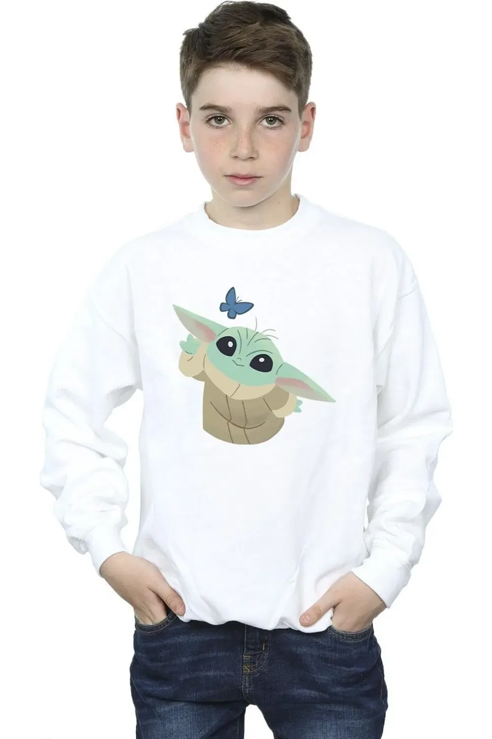 Детский свитшот с принтом The Mandalorian Star Wars, White