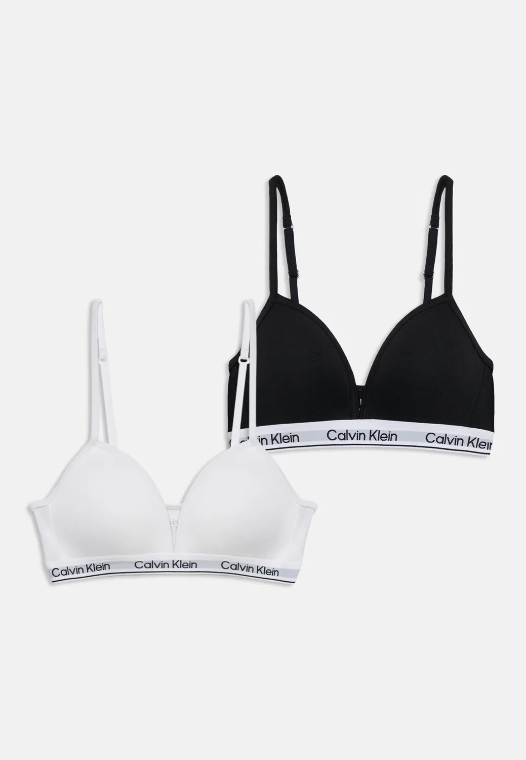 2 упаковки - треугольный бюстгальтер Calvin Klein Underwear, Black/Bright White